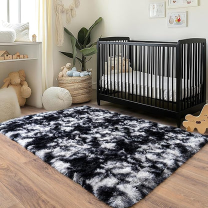 Pionblank Fluffy Area Rug for Bedroom 4x6, Indoor Plush Carpet, Cute Comfy - Image 2