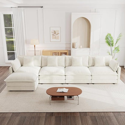 mikibama Modular Sectional Sofa, 146.5 Inch L Shaped Couch Set - Image 9