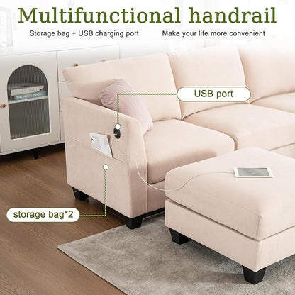 150.4" Large Sectional Couches for Living Room, 8 Seater L Shaped Modular - Image 5