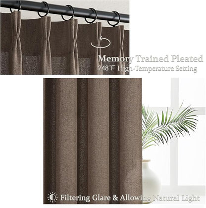 Extra Long 108 Inch Dark Brown Floor to Ceiling Curtains - Image 3
