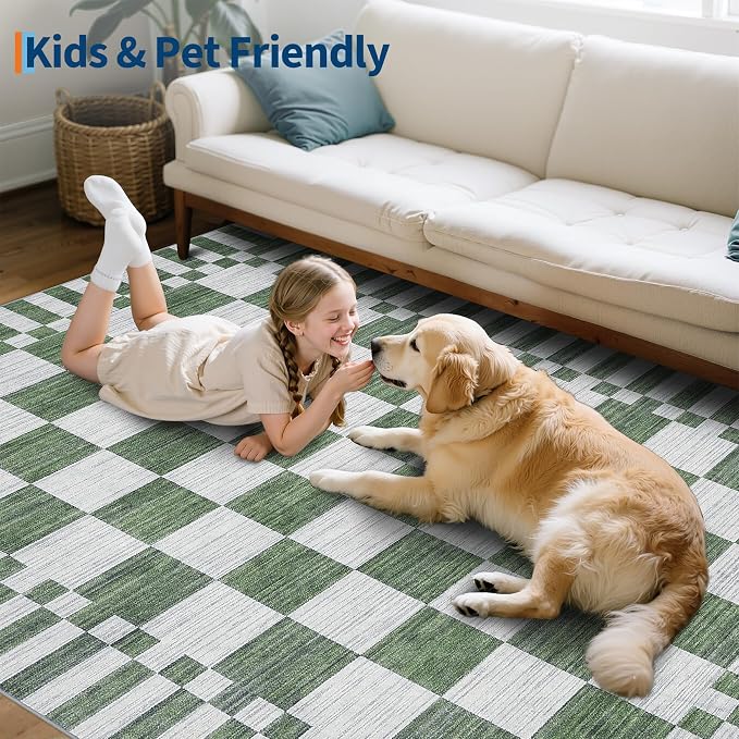 GarveeHome Checkered Rug 3x5 Area Rugs - Image 8
