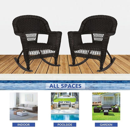 Jeco Set of 2 Wicker Rocker Chairs - Image 9