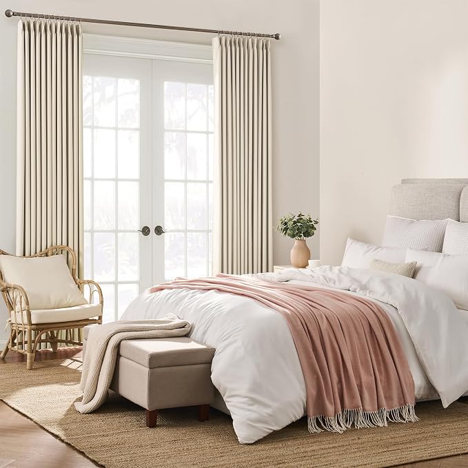 80 Inch Wide Patio Sliding Door Curtain 108 inches Long, Silky Panel Privacy - Image 4