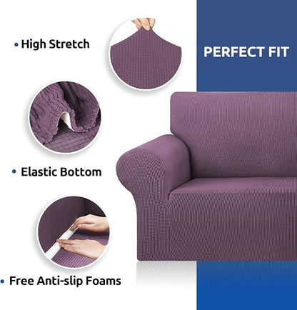 Stretch Oversized Couch Covers for Sofa Slipcover, Dark Purple | 1-Piece - Image 5