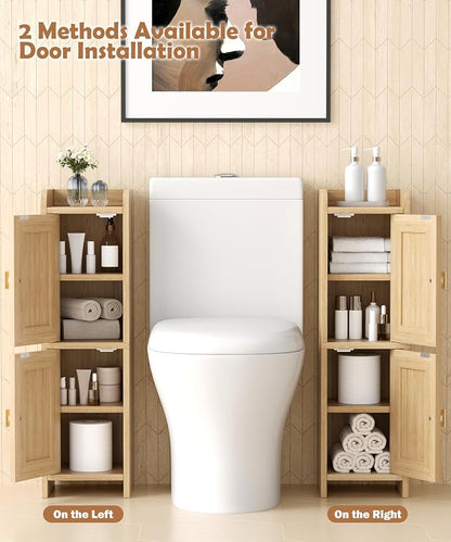 Akxomel Rattan Small Bathroom Cabinet - Image 4