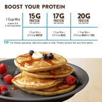Krusteaz Protein Pancake Mix, Buttermilk Pancake Mix, 100% Whole Grain Flour & 15g of Protein Per Serving, Also Makes Waffles, Just Add Water (1.25 Pound (Pack of 2))