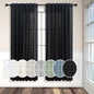 Pitalk Black Linen Curtains 63 Inch Length by Pitalk