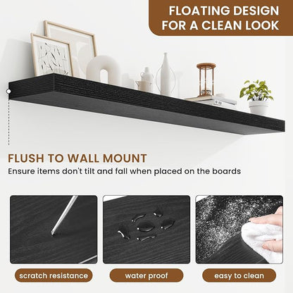 fuqing Floating Shelves for Wall, Wall Mounted Wood Floating Shelf - Image 5