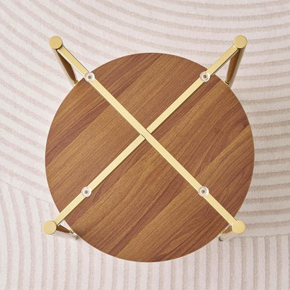 LumFurn Round Glass End Table, Mid-Century Modern Design Sofa Table - Image 8