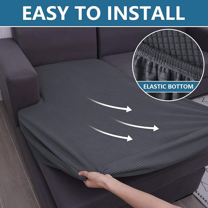 Waterproof Couch Cushion Covers, Sectional Sofa Cushion Slipcovers L Shape - Image 5