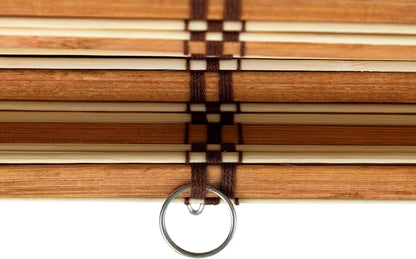 Red Lantern Burnt Bamboo Cordless Window Shade - Image 8