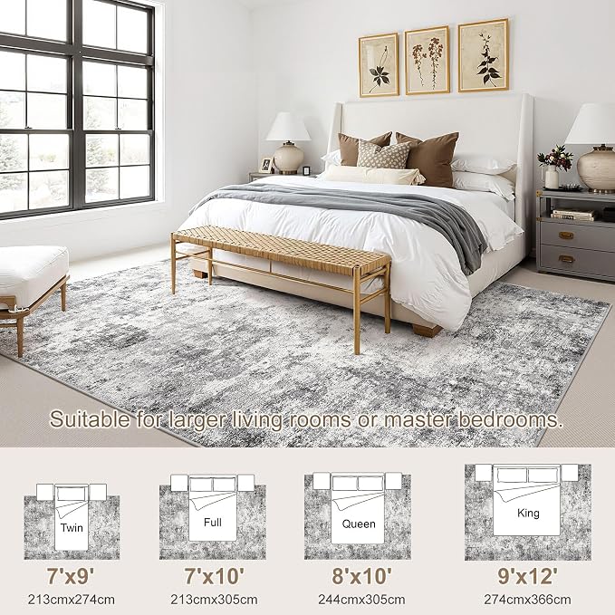 UERMEI 8x10 Area Rug Living Room Rugs - Image 4