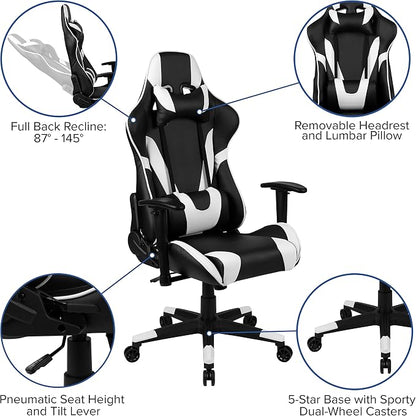 Flash Furniture X20 Fully Reclining LeatherSoft Racing Style Gaming Chair - Image 4
