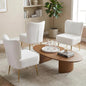 Modern Velvet Accent Chairs Set of 3, Comfy Slipper Chair by JYFN