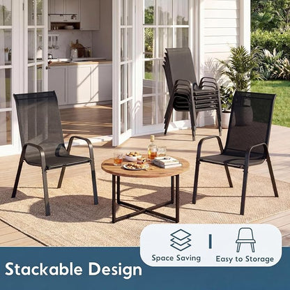 Arlopu 5 Piece Outdoor Patio Dining Set, Porch Furniture - Image 4