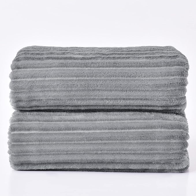 BEDELITE 3D Ribbed Jacquard Grey King Size Blankets - Image 9