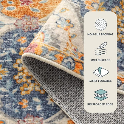 Lahome Moroccan Washable Runner Rug 2x10, Kitchen Runners - Image 8