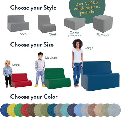 Children's Factory Large Contour Sofa, Mix-and-Match Kids Chairs, Corner - Image 5