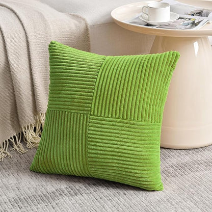 Fancy Homi Set of 2 Lime Green Samll Decorative Throw Pillow Covers 12x12 Inch - Image 2