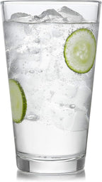 Libbey Preston Tumbler and Rocks Glasses Set, All Purpose Everyday Drinking Glasses Set of 16, Dishwasher Safe Kitchen Glassware Set