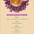 BREWIX, Pure Dried Rose Petals Loose Tea (25+ Cups,1.76oz/50g) Edible Flowers for Cocktails,Garnishing & Drinks, Tea,Baking,Desserts,Bread,Cake,Bath,DIY Skincare Edible Rose Petals in Resealable Bag