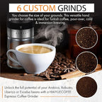 Manual Coffee Grinder with 6 Adjustable Coarseness Settings, Hand Crank Coffee Mill with Ceramic Burr for Espresso Beans, French Press, Pour Over, Drip Coffee – Rustproof, Non-Dulling