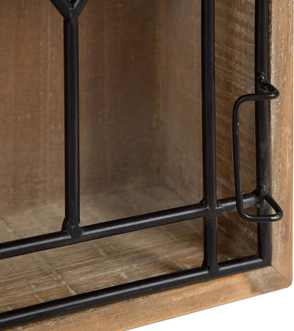 Kate and Laurel Megara Decorative Wooden Wall Hanging Curio Cabinet - Image 6