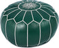 Marrakesh Gallery Genuine Leather Round Pouf Unstuffed by MarrakeshGallery