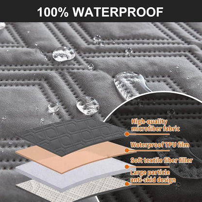 Genina Waterproof Couch Cover for Reclining Couch 3 Seater Non-Slip, Washable - Image 6