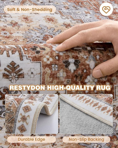 Runner Rug 2x10, Vintage Washable Rugs - Image 7