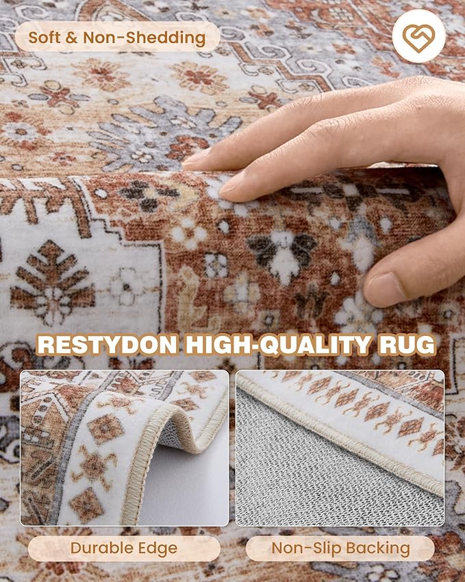 3x6 Runner Rug, Non Slip Washable Rugs - Image 7