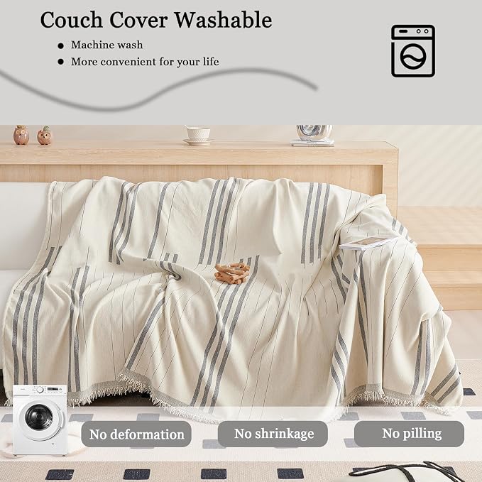 DREAMINGO Couch Cover Reversible Chenille Loveseat Sofa Covers - Image 7