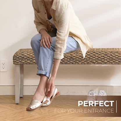 Solid Wood Acacia Indoor Bench - Image 6