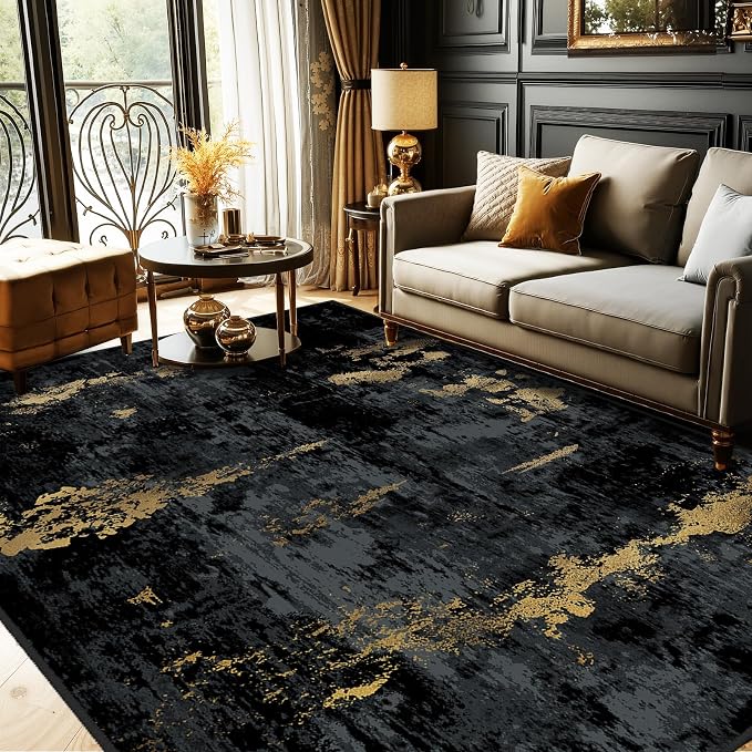 RELEANY Washable 10'x14' Abstract Area Rug by RELEANY