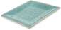 Carlisle FoodService Products Grove Reusable Plastic Plate Square Plate with Rim for Home and Restaurant, Melamine, 10.5 Inches, Aqua, (Pack of 12)