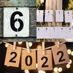 8 Inch Plastic Number Stencils Set - Reusable Digital Templates for Cake, Address, Painting