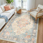 RELEANY Washable Area Rug, Water Repellent, Pet Friendly, Vintage Floral Boho by RELEANY