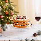 HBlife Cake Stand with Acrylic Dome Cover (12.2"), Multifunctional Serving Cookie Platter Punch Bowl and Cake Plate for Dessert Table Display for Parties (6 Uses)