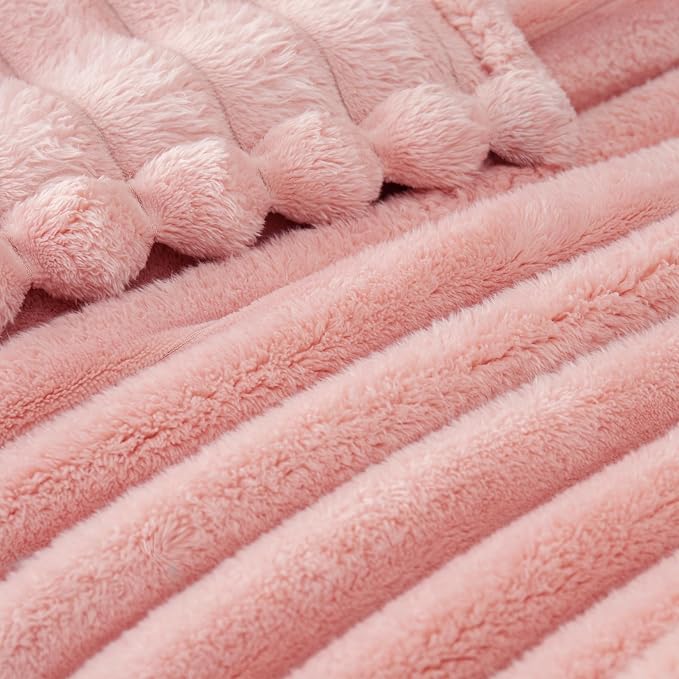 Exclusivo Mezcla Striped Twin Size Fleece Blanket - Image 4