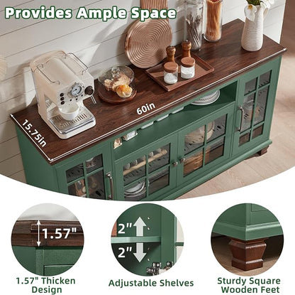 SAVOR LIFE Large Sideboard Buffet Cabinet - Image 6