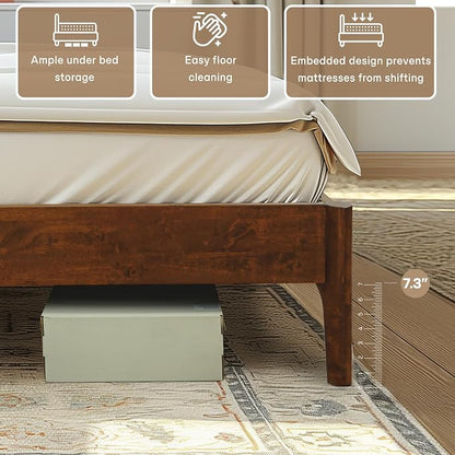 Acacia Haven King Size Bed Frame and Headboard, King Size Platform Bed Frame - Image 7