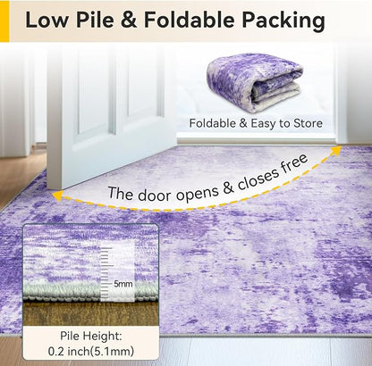 RELEANY Washable 2'x3' Abstract Area Rug - Image 6