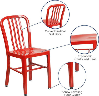 Flash Furniture Gael Indoor/Outdoor Modern Metal Dining Chairs, - Image 6