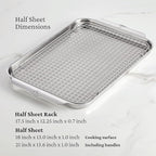 Hestan Provisions OvenBond – 4-Piece Tri-ply Sheet Pan & Stainless Steel Cooling Rack Set