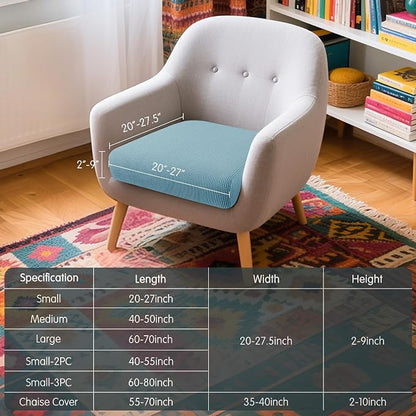 Hokway Stretch Couch Cushion Slipcovers Reversible Cushion Protector Slipcovers - Image 3