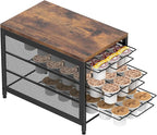 NANANARDOSO Coffee Pod Holder For Counter, 3 Tier Coffee Pod Drawer for Keurig Pod Storage Drawer Holder, 54 Capacity Pods Storage Organizer Cups Capsule with Sliding Baskets for Coffee Station