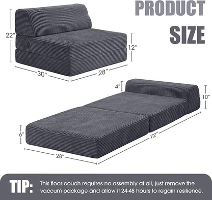 Kasunpul Folding Sofa Bed with Pillow, Memory Foam Fold Out Chair Bed, - Image 2