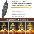 Flower Candle Warmer Lamp with Timer,Dimmable Candle Lamp Warmer,Adjustable Height Candle Warmer for All Jar Candles,Bedroom Living Room Home Decor Aesthetic Christmas Birthday Gifts (Lotus flower)