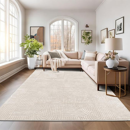 Pauwer 9x12 Area Rugs for Living Room, Modern Non Slip Washable Rug, Soft Fluffy - Image 7