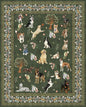 Dark Green Floral Area Rug 8x10 by WelcometoBabovid